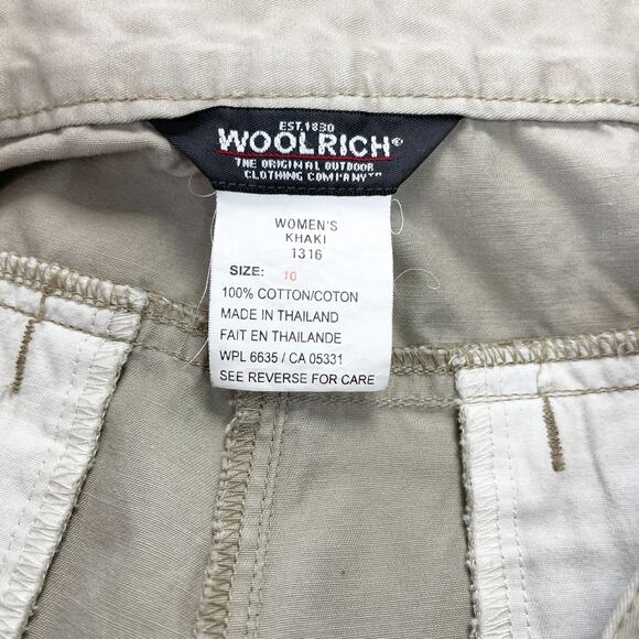 Woolrich Womens 10 Khaki Shorts Waking Safari Classic Minimalist Pleated Retro - Picture 7 of 9
